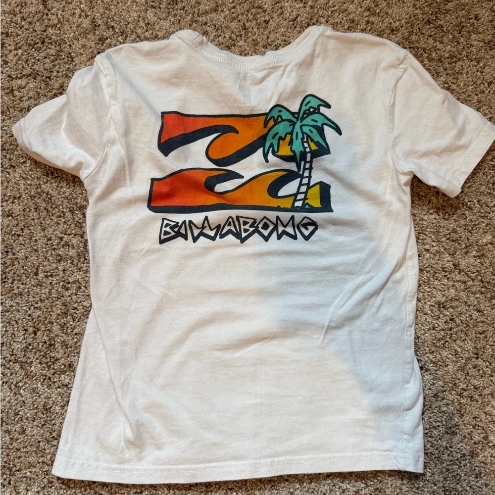 Billabong Kids Cream T-Shirt with Colorful Logo - Picture 3 of 3